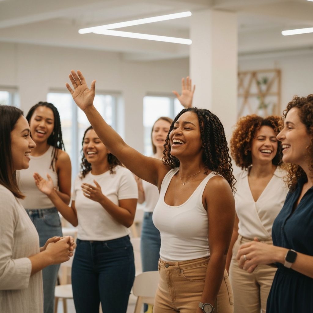 Women gathered in worship and fellowship